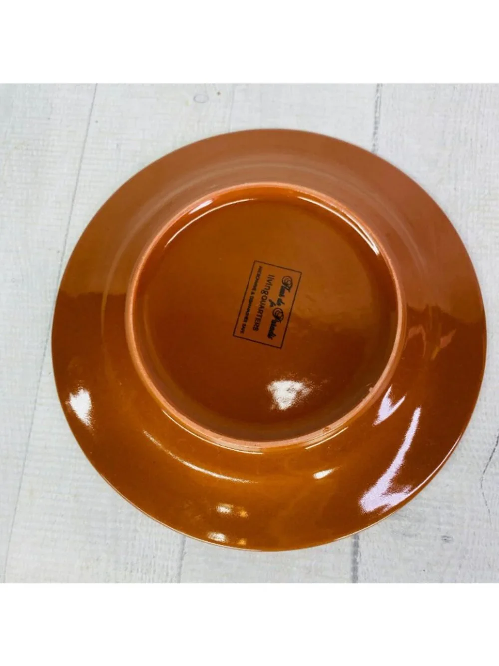 Living Quaters FLEUR DE PARADIS Red Hibiscus Ceramic Lunch Salad Plates Set 4